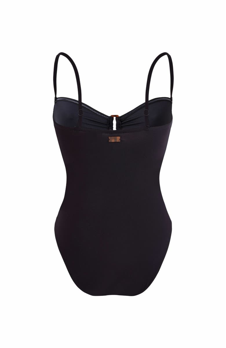 Vilebrequin Women's Solid Bandeau One-Piece Swimsuit, Alternate, color, Noir