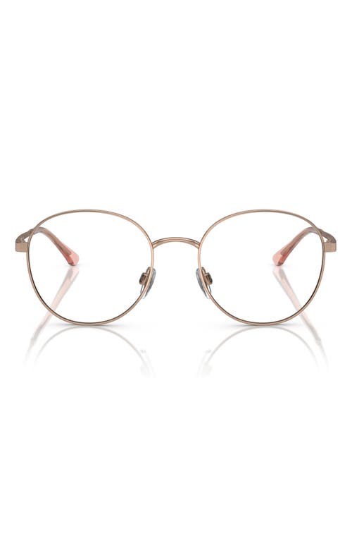Emporio Armani 52mm Pillow Optical Glasses In Gold