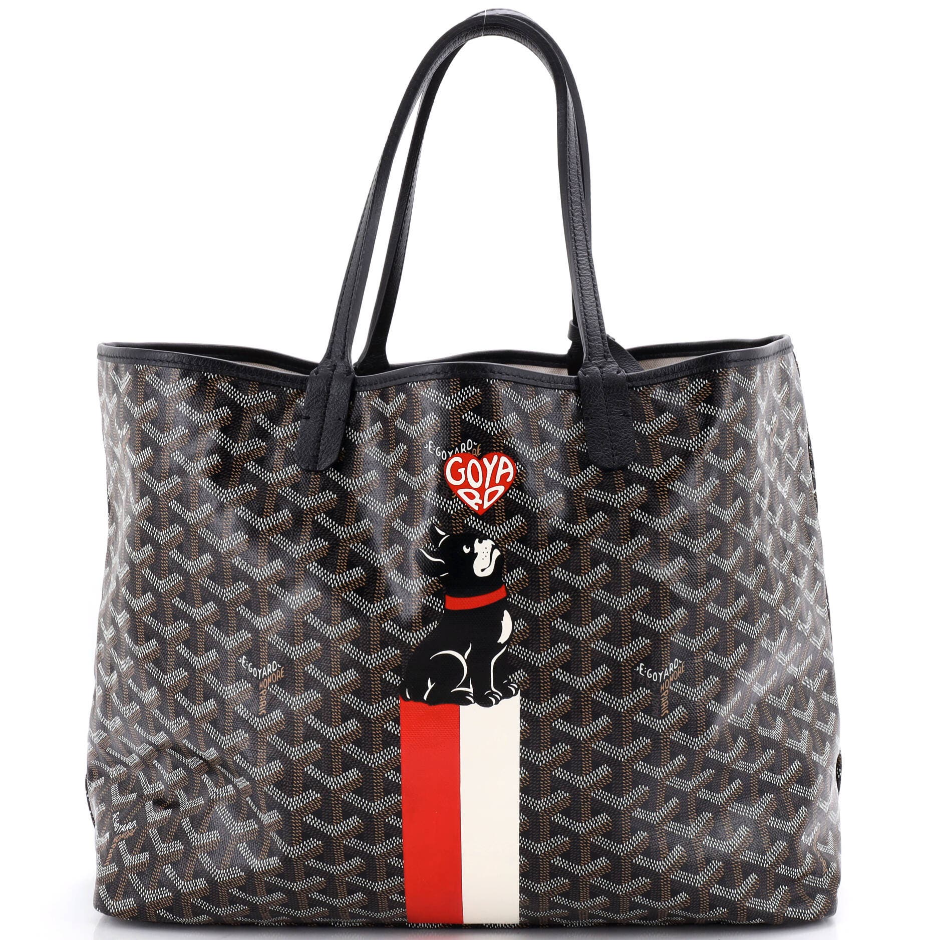 Saint Louis Tote Printed Coated Canvas PM, Main, color, Black