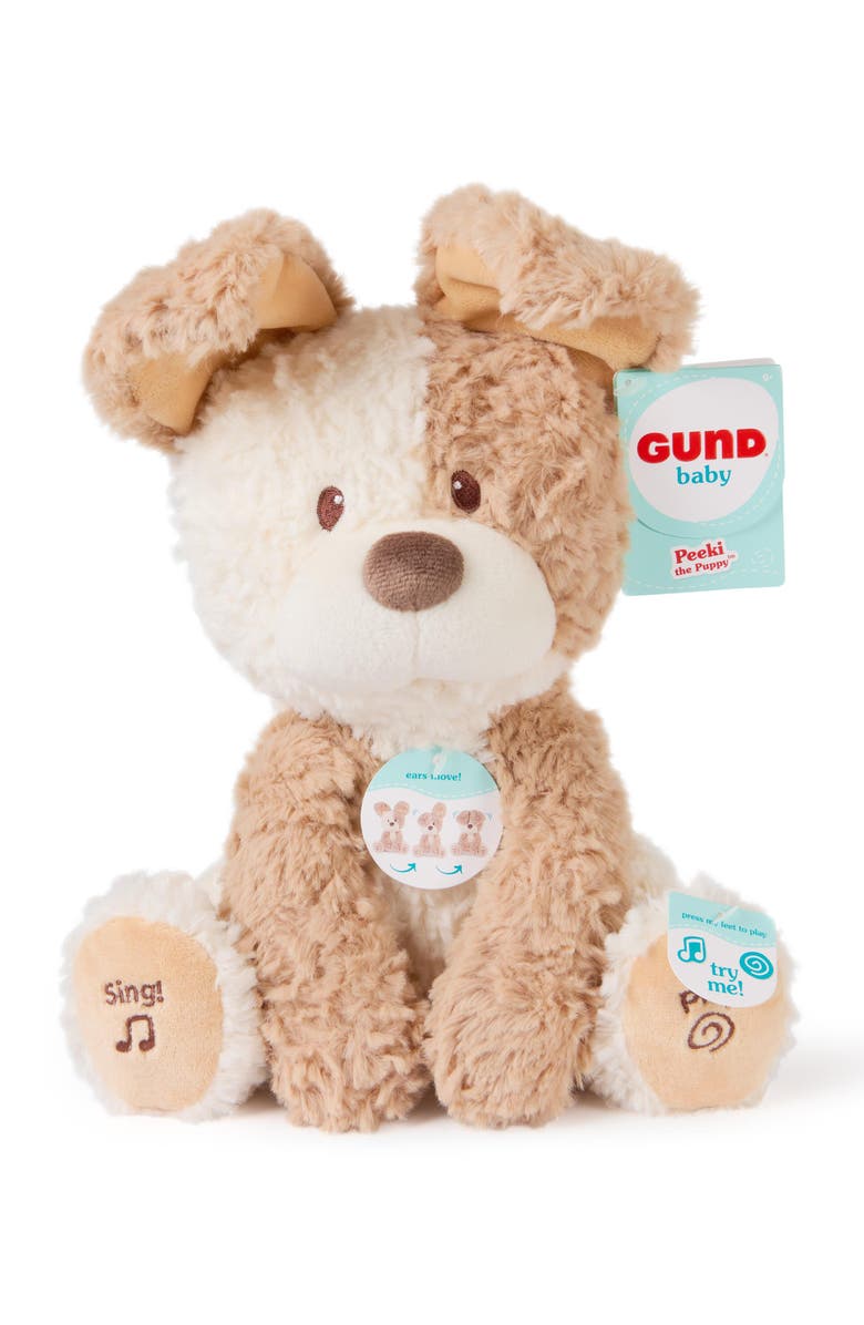 Gund Peeki the Puppy Peekaboo Stuffed Animal, Alternate, color, Beige