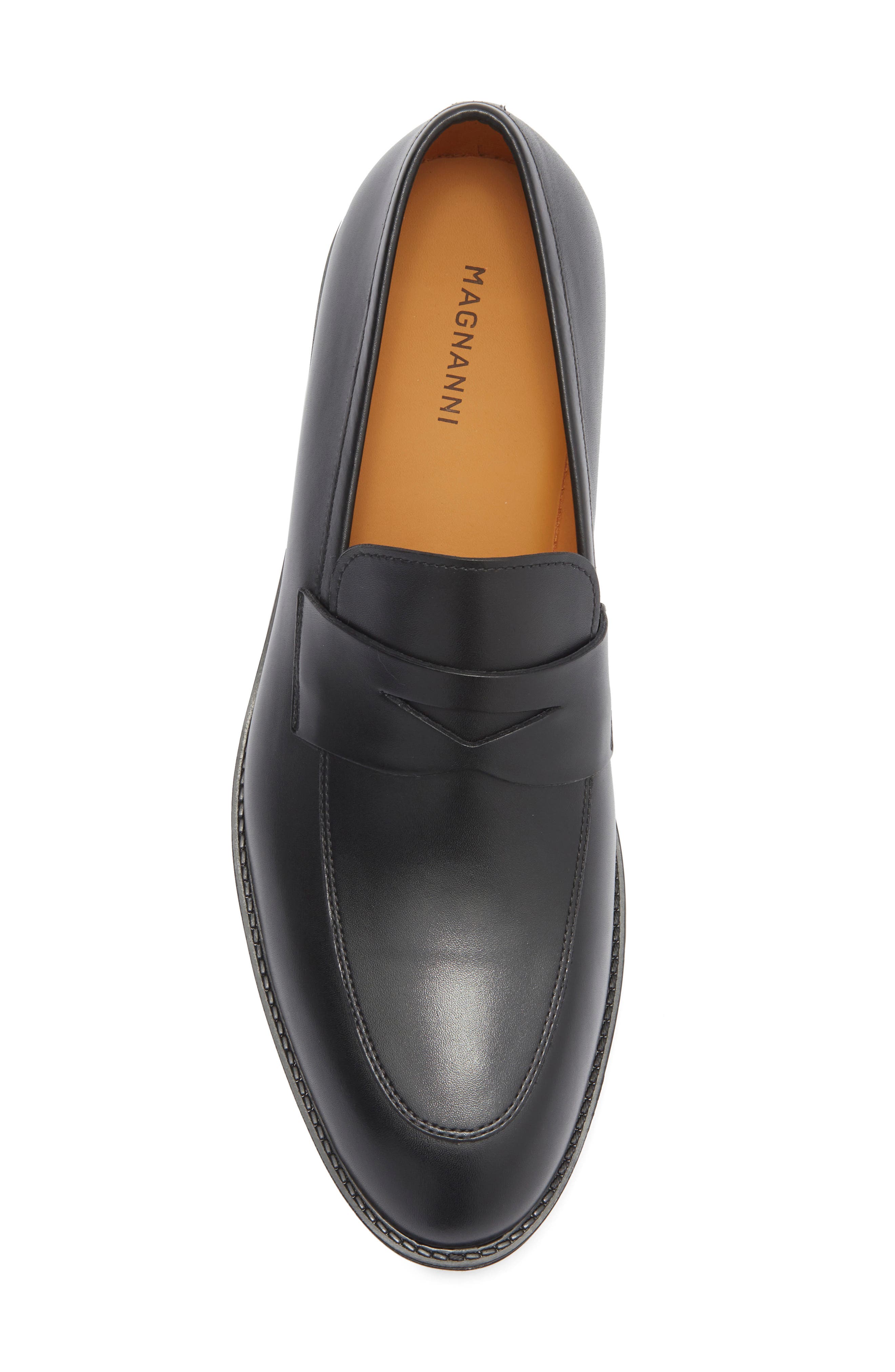 Magnanni Eddison Penny Loafer, Alternate, color, Black