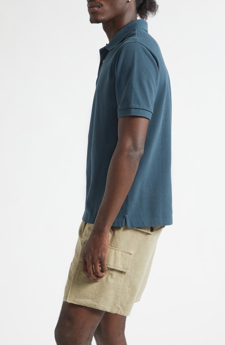 Noah Embroidered Iris Cotton Piqué Polo, Alternate, color, Emerald