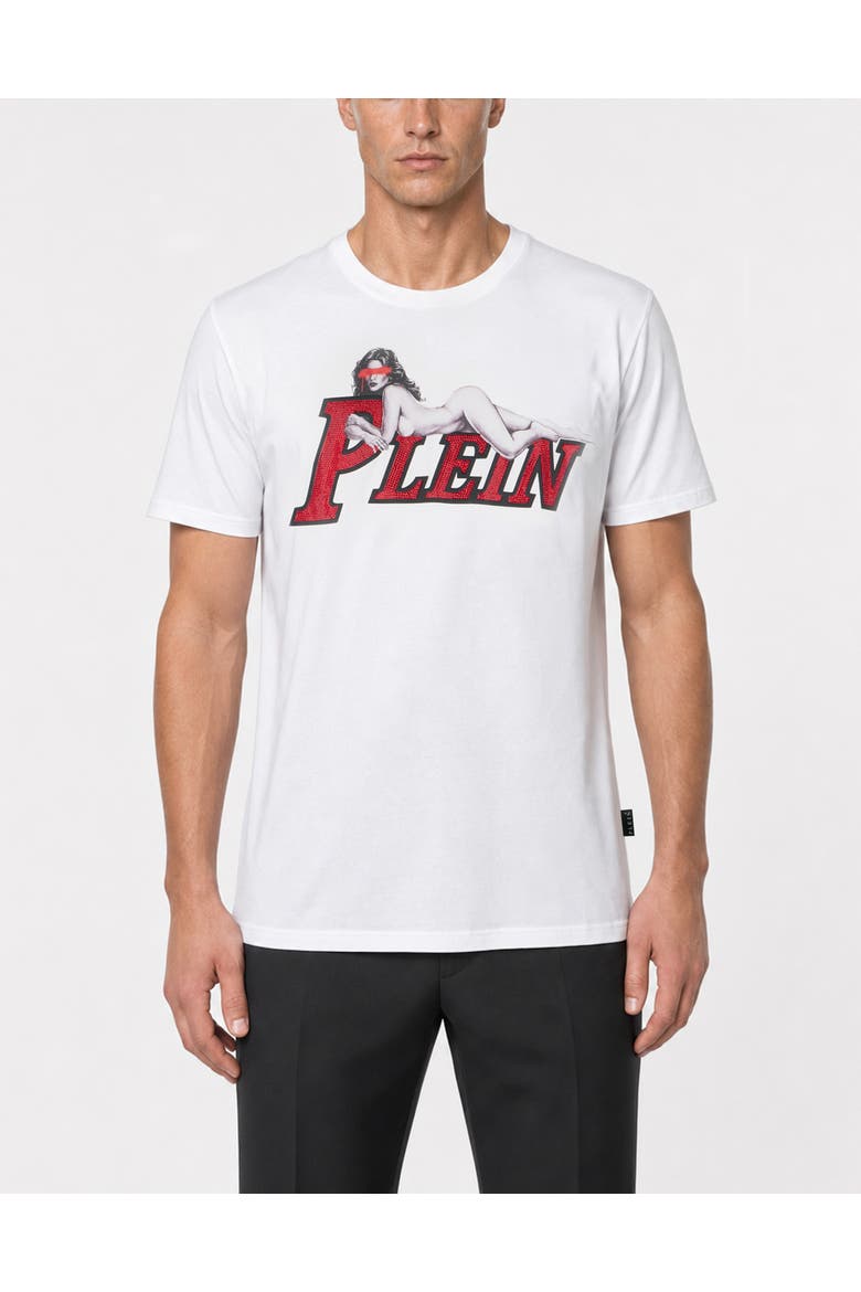 T-Shirt Round Neck Ss Men, Main, color, white