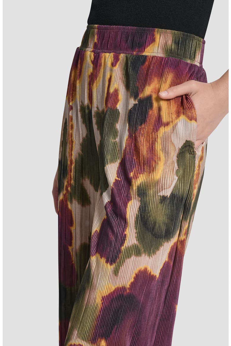 Plissé Wide Leg Pants, Alternate, color, INK DIFFUSION