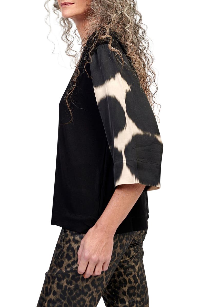 Alembika Serene print mixed media tee, Alternate, color,