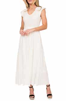 Flutter Sleeve Cotton Gauze Maxi Dress