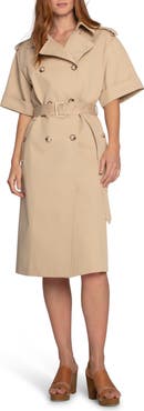 Belle & Bloom Dust & Daring Short Sleeve Cotton Blend Trench Coat