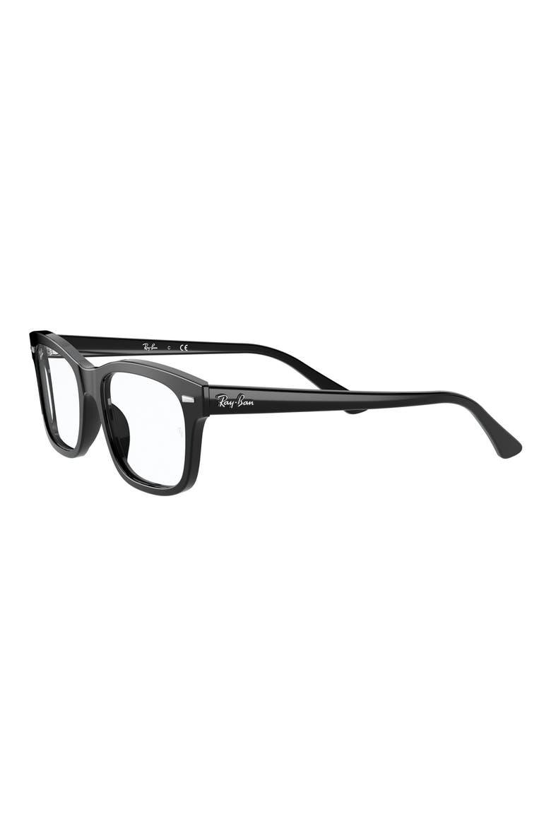 52mm Square Optical Glasses, Alternate, color, BLACK