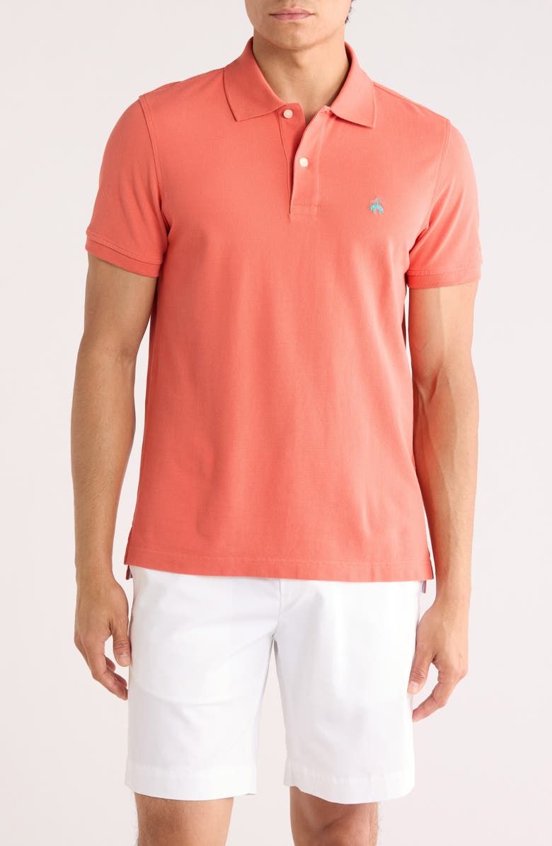Brooks Brothers Solid Piqué Slim Fit Polo, Main, color, 