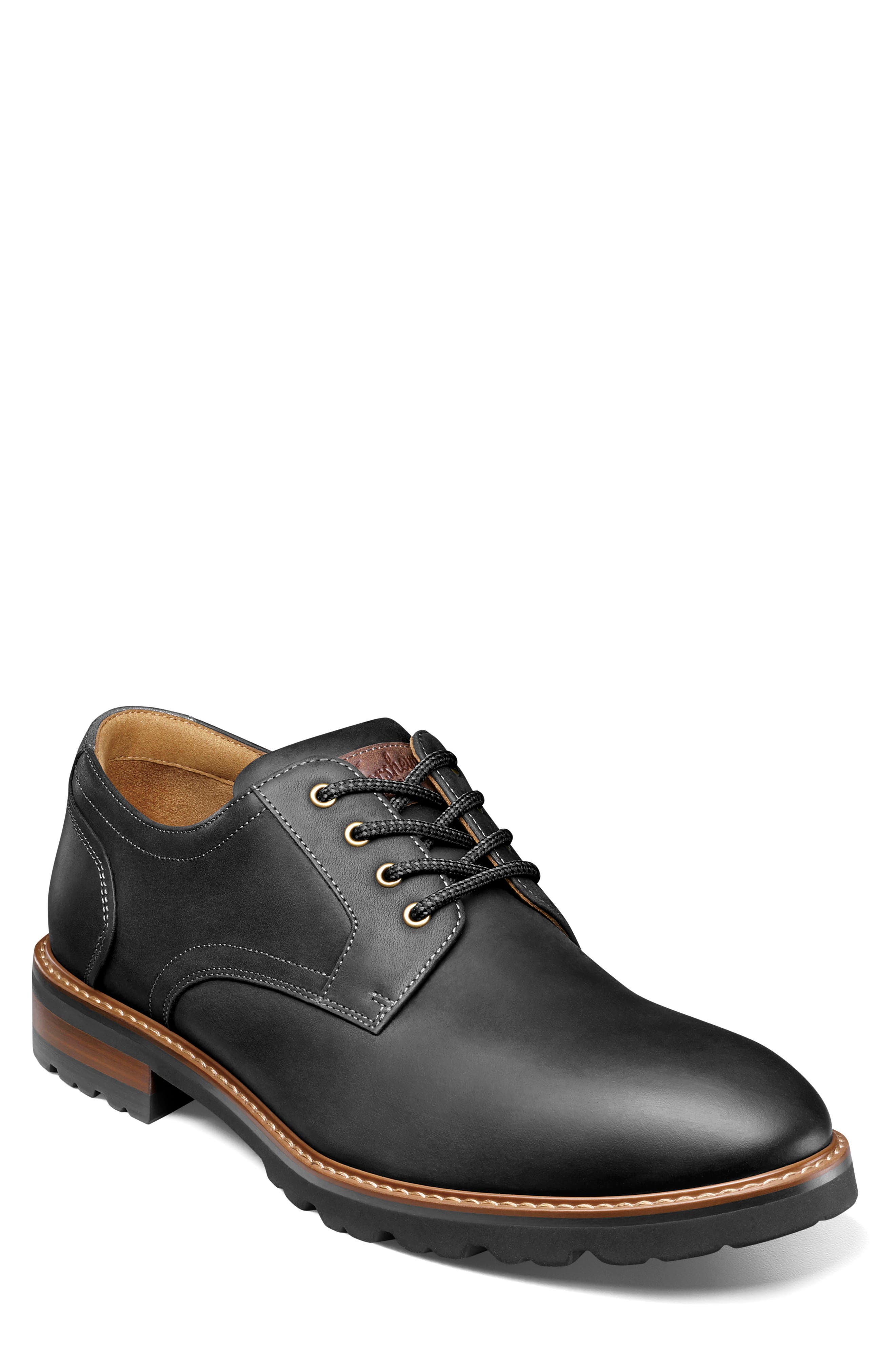 Florsheim Renegade Plain Toe Leather Derby, Main, color, 