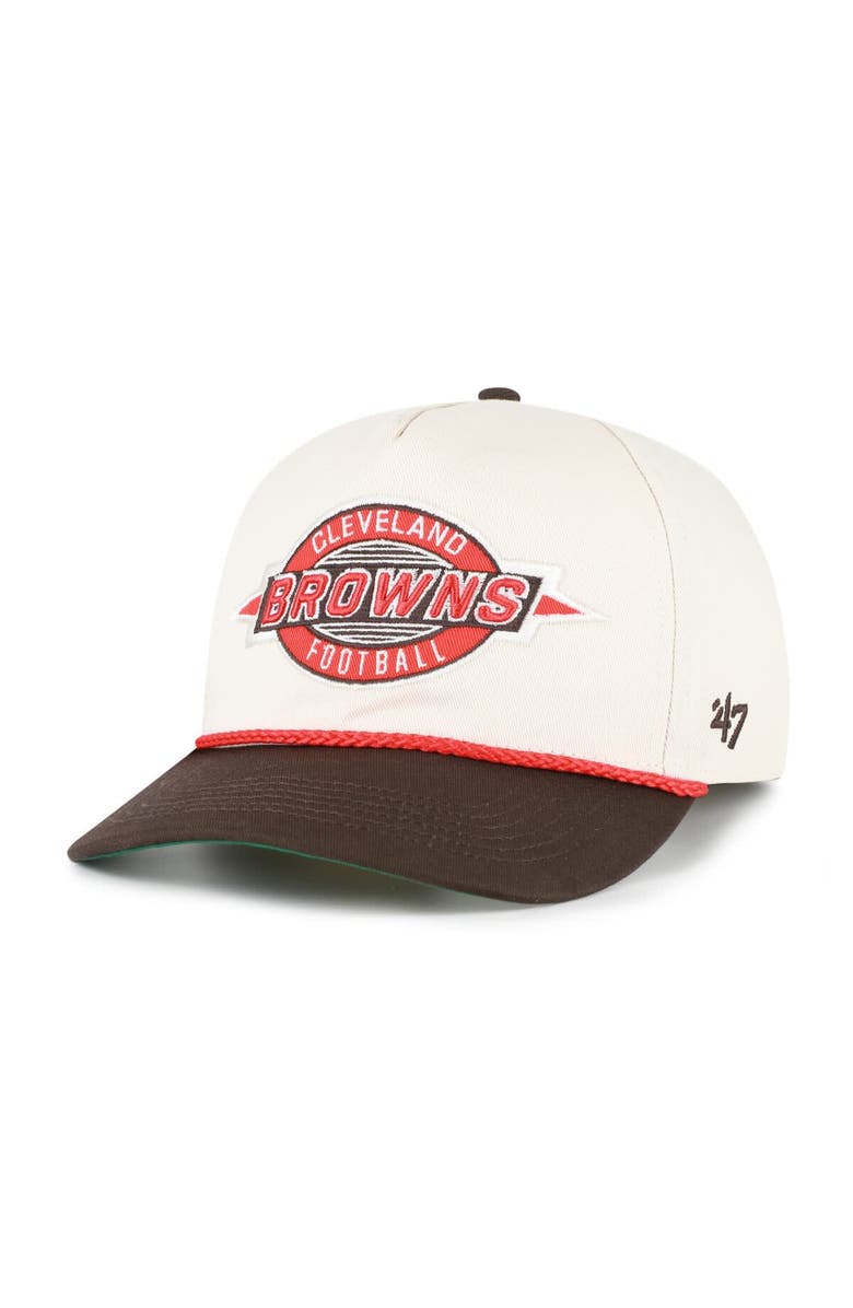 '47 Men's '47 Natural Cleveland Browns Frame Out Two Tone Hitch Adjustable Hat, Alternate, color, Natural