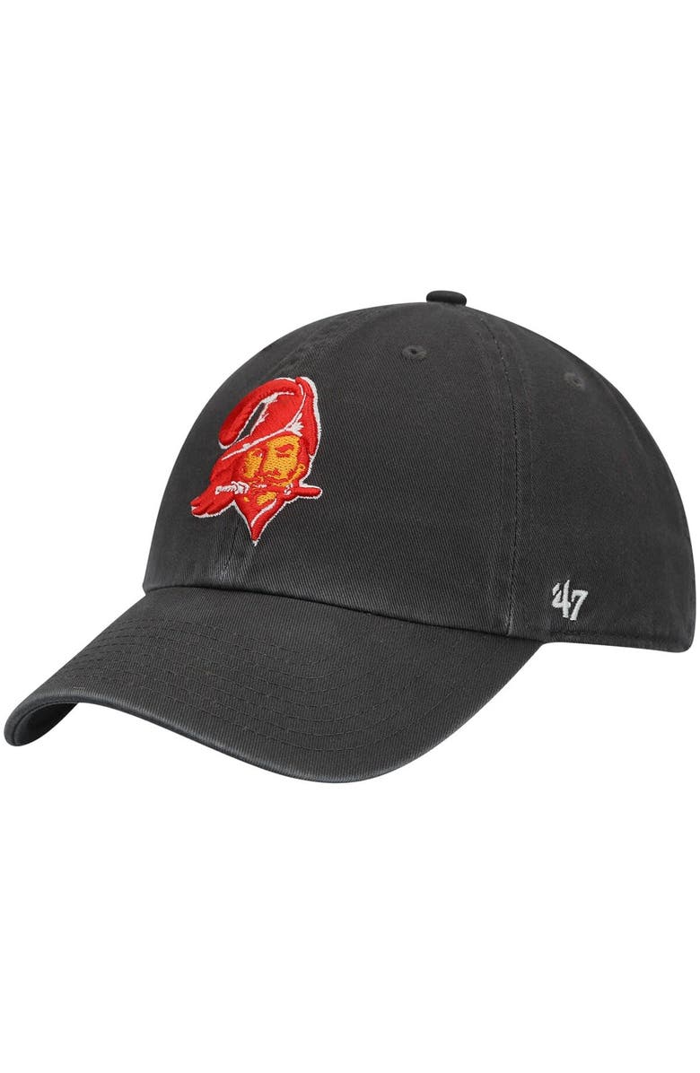 '47 Men's '47 Charcoal Tampa Bay Buccaneers Clean Up Legacy Adjustable Hat, Main, color, 