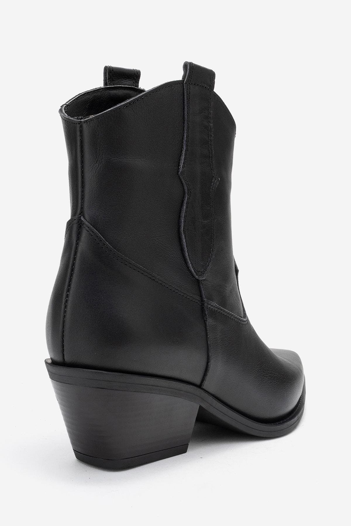 Forever & Always Shoes Elia Leather Western Boot, Alternate, color, Black