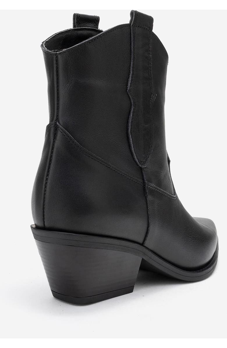 Forever & Always Shoes Elia Leather Western Boot, Alternate, color, Black