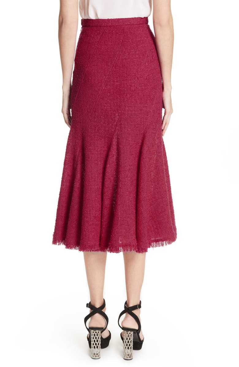 Oscar de la Renta Flare Hem Tweed Skirt, Alternate, color, 