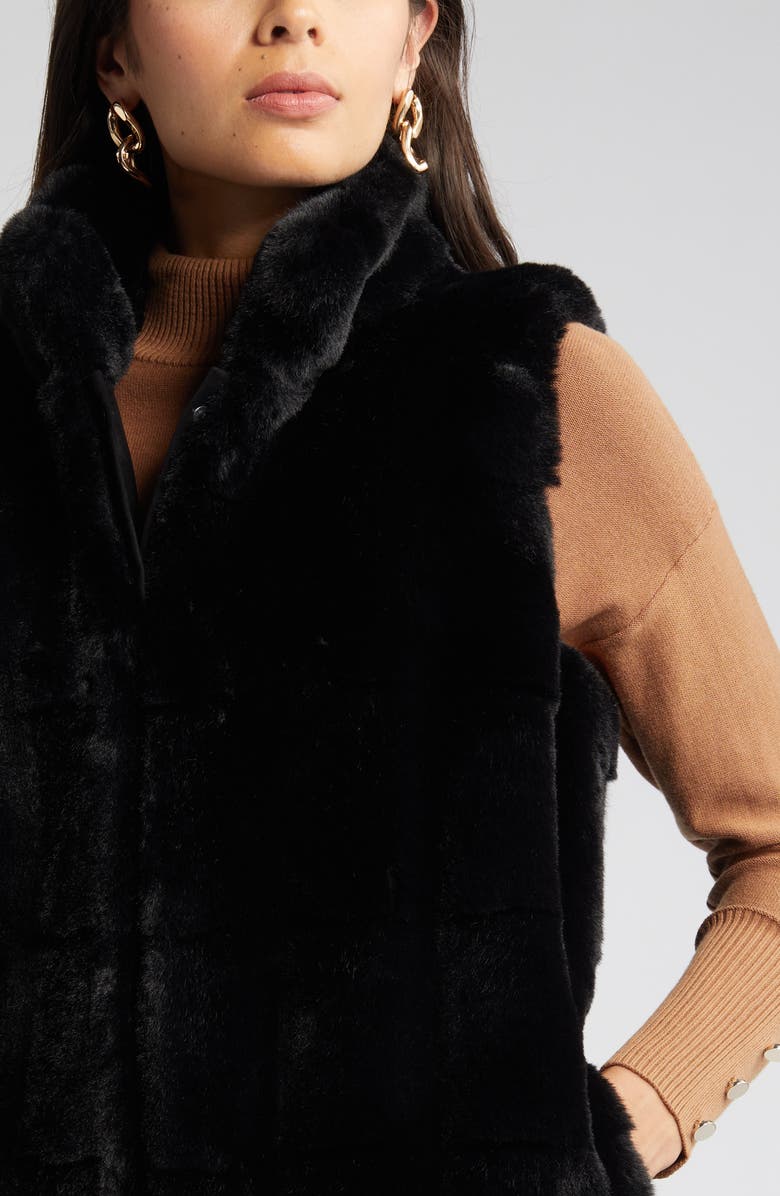 Anne Klein Faux Fur Vest, Alternate, color,