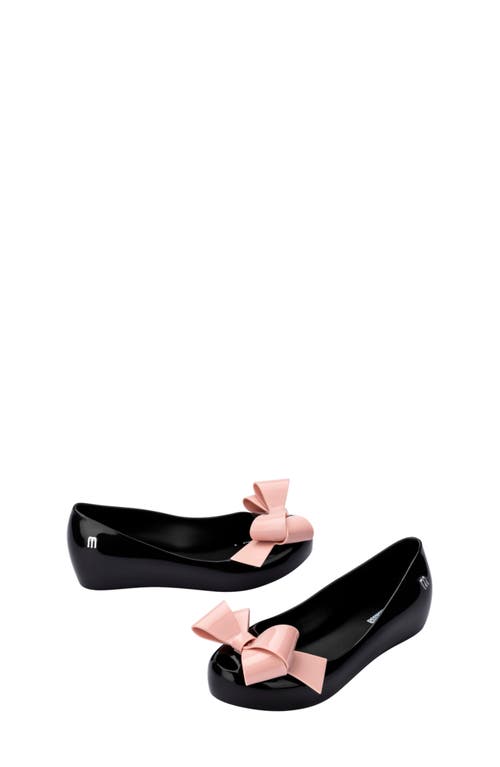 Mini Melissa Kids' Ultragirl Classic Flat In Black