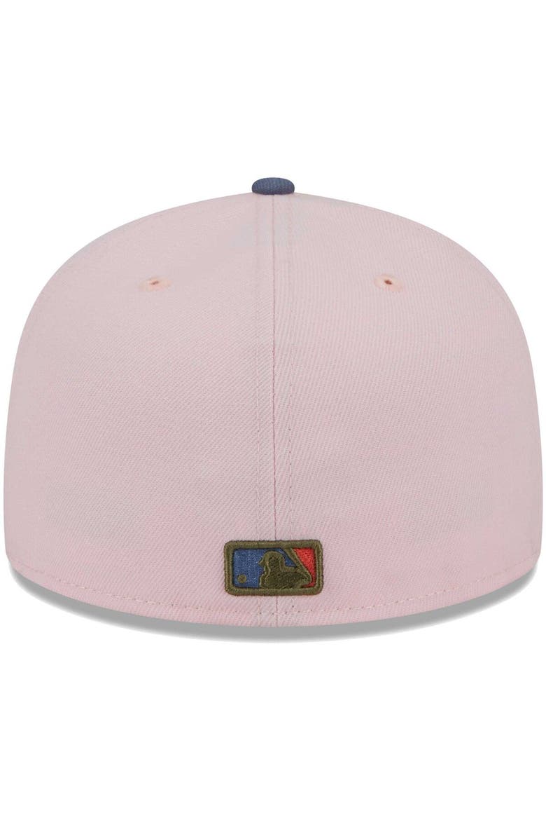 Men's New Era Pink/Blue Arizona Diamondbacks  Olive Undervisor 59FIFTY Fitted Hat, Alternate, color, Pink