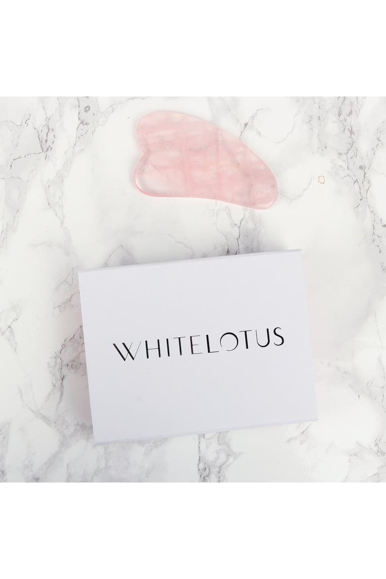 Premium Rose Quartz Gua Sha, Alternate, color, Pink