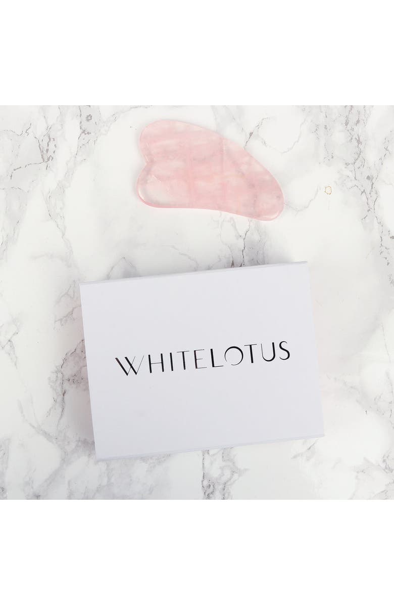 White Lotus Beauty Premium Rose Quartz Gua Sha, Alternate, color, Pink