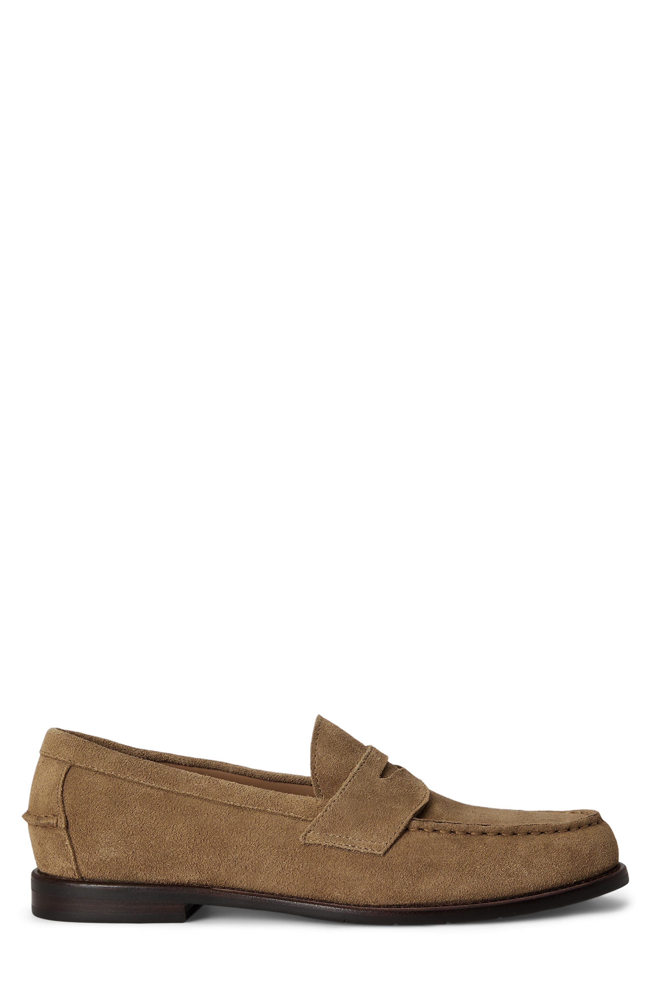 Ralph Lauren Alston Suede Penny Loafer, Alternate, color, Desert Tan