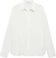 MANGO Fluid Button-Up Shirt