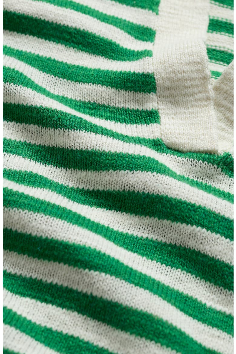 Gwnynver Stripe Cotton & Linen Sweater, Alternate, color, KNIT MINI CORNISH ISLAND ECRU