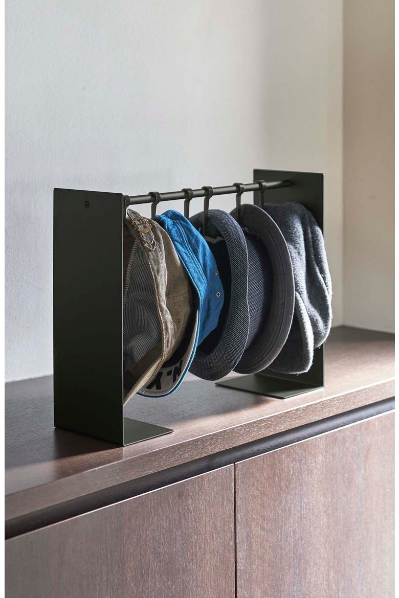 Hat Hanging Organizer, Alternate, color, BLACK