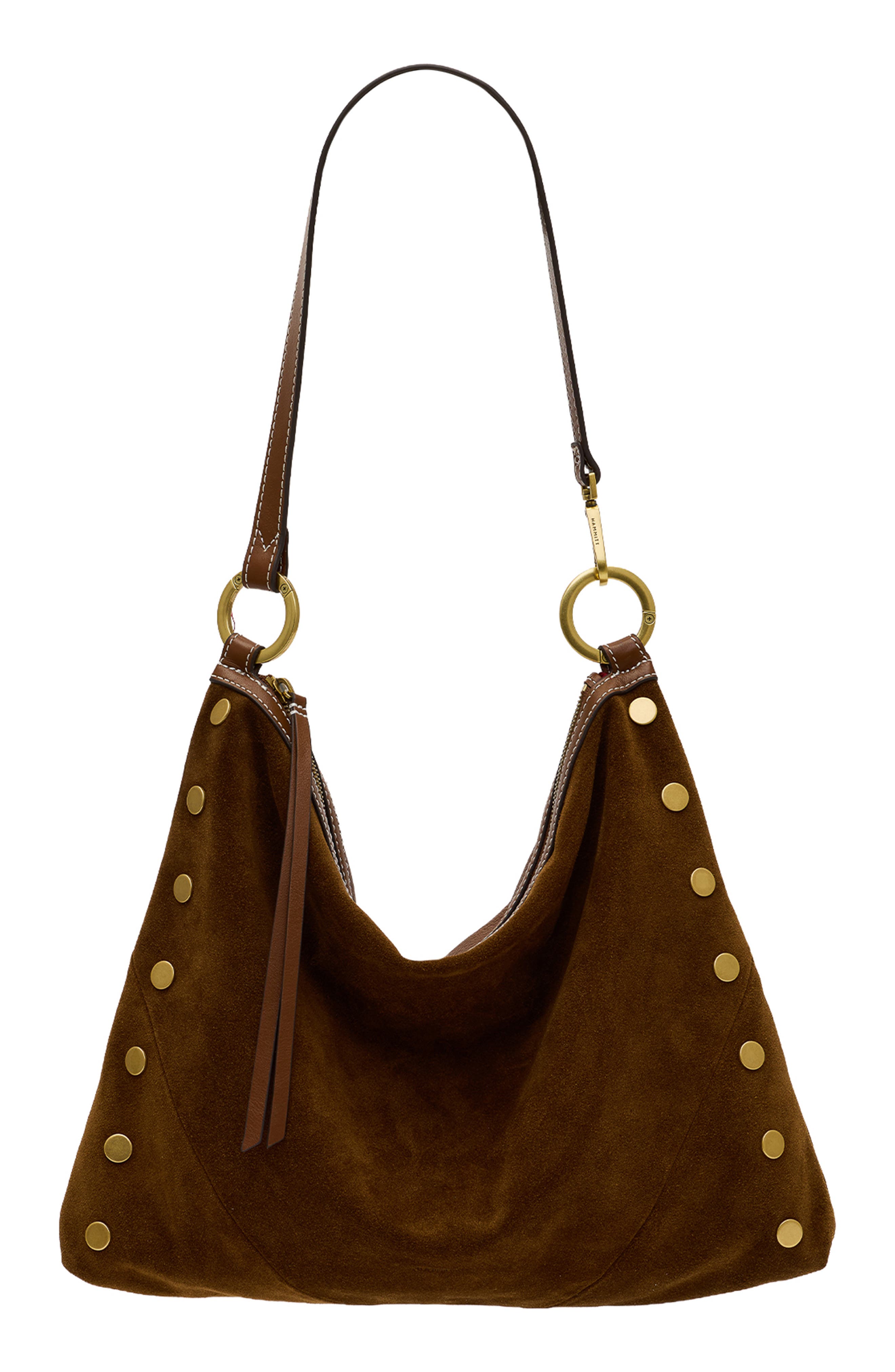 Kyle Large Suede Hobo, Alternate, color, CINNAMON SUEDE/ANTIQUE GOLD