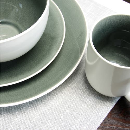 Gibson Elite Serenity 16-piece Dinnerware Set, Grey In Green