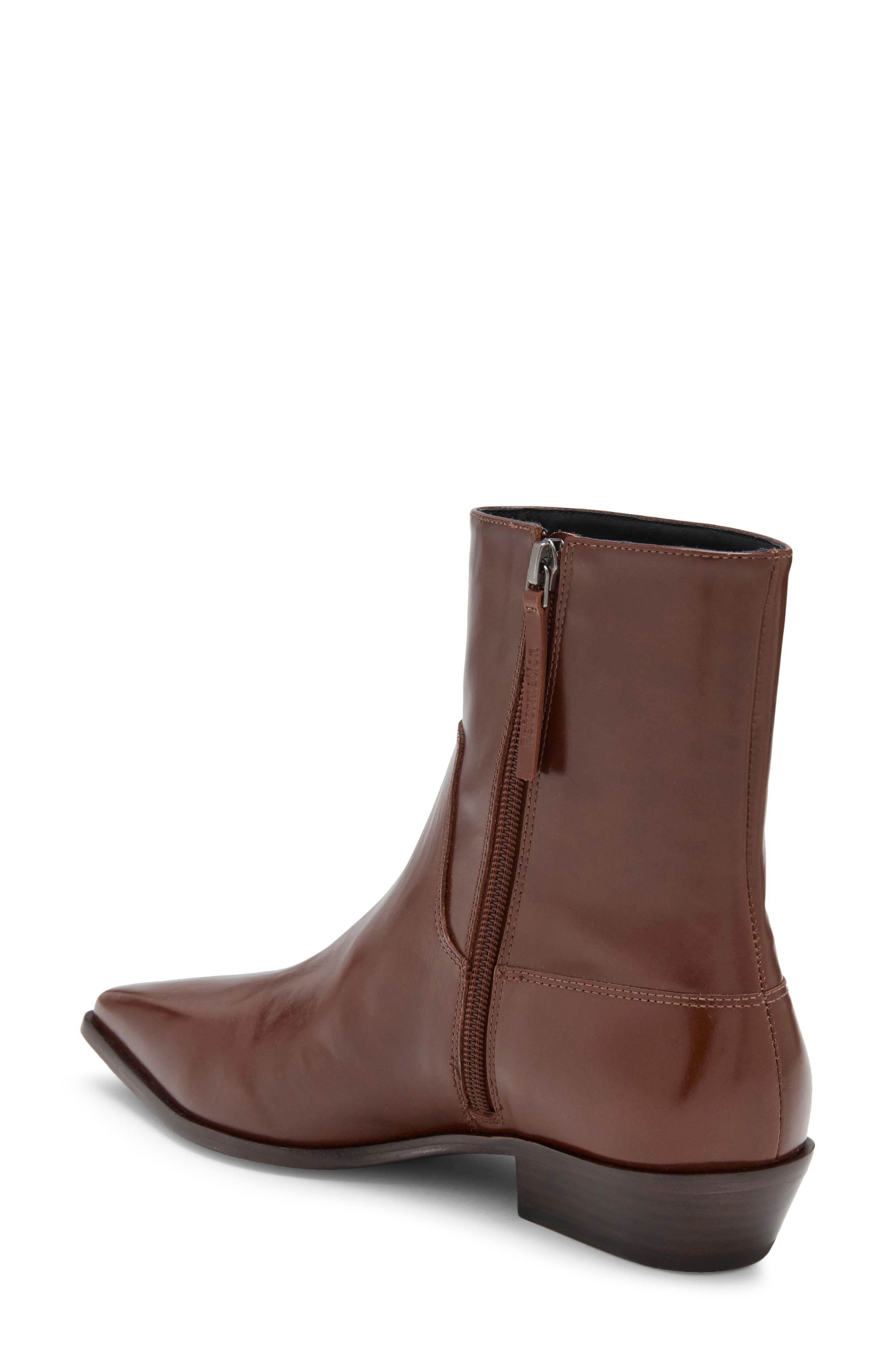 Dominique Ankle Boot Leather, Main, color, SYRUP LEATHER
