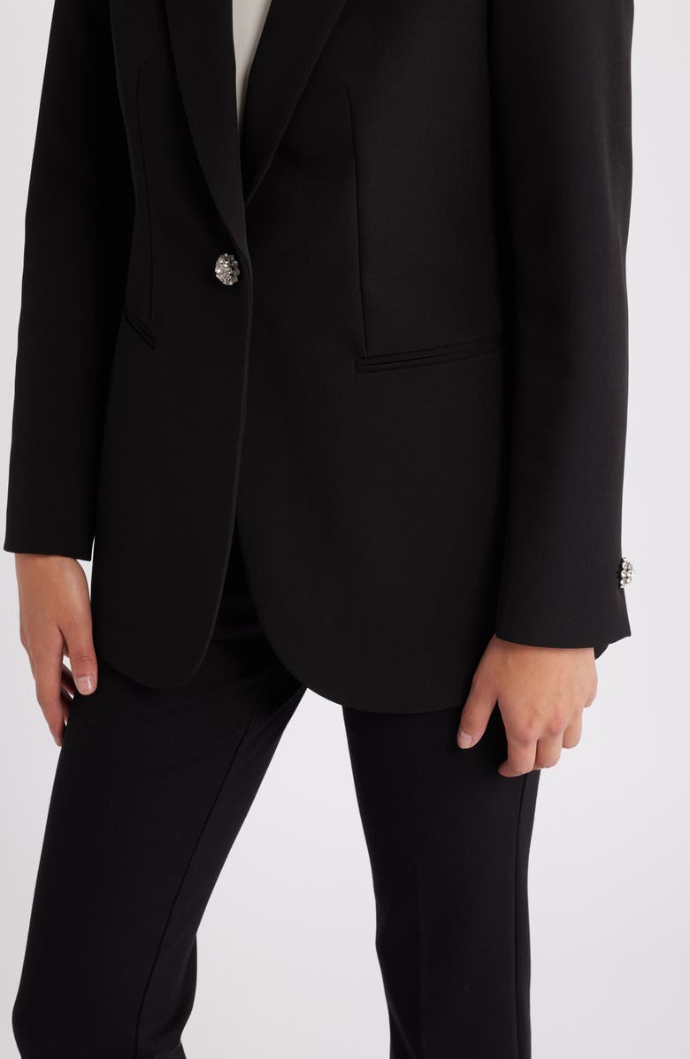 Anne Klein Embelished Stretch Knit Jacket, Alternate, color,