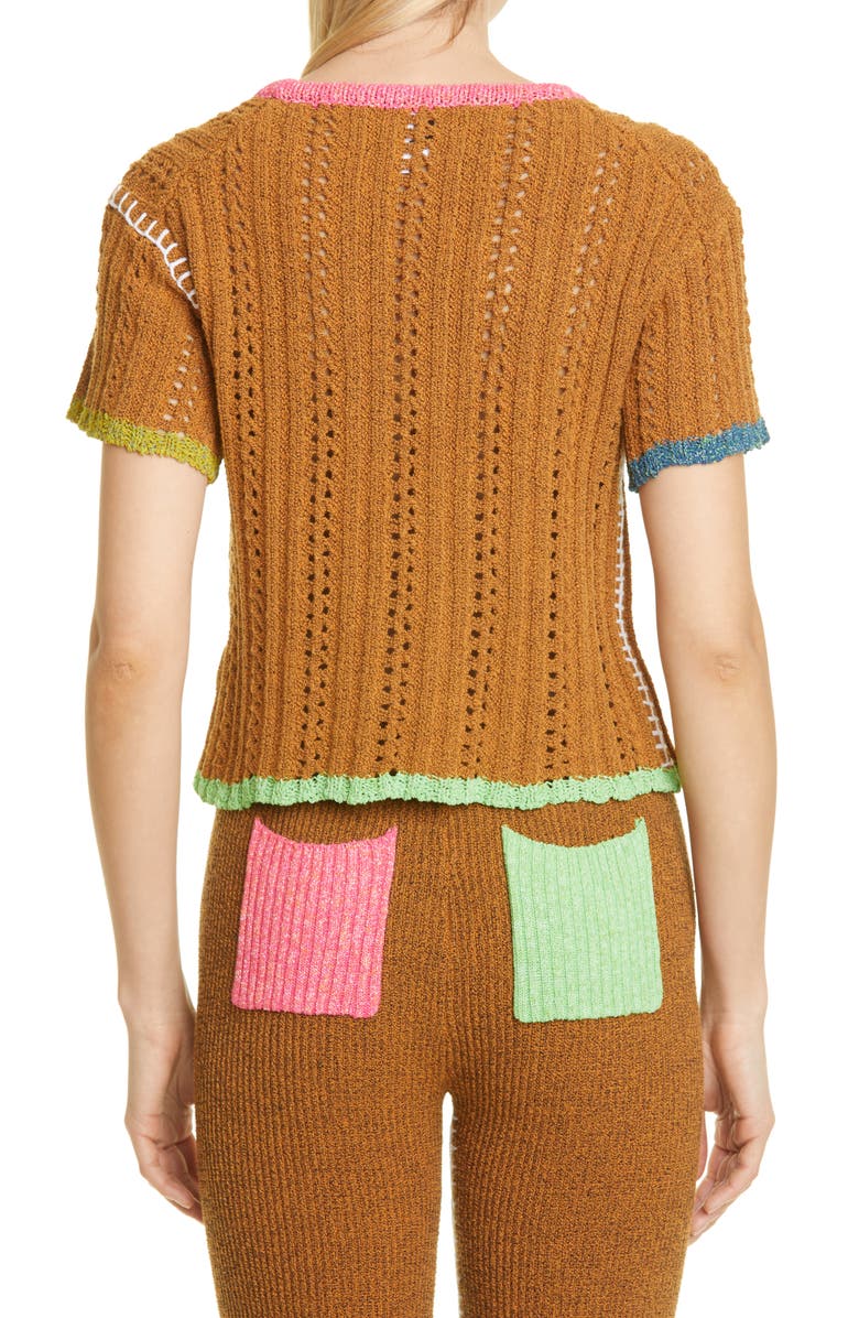 YanYan Women's Tweedle Short Sleeve Sweater, Alternate, color,