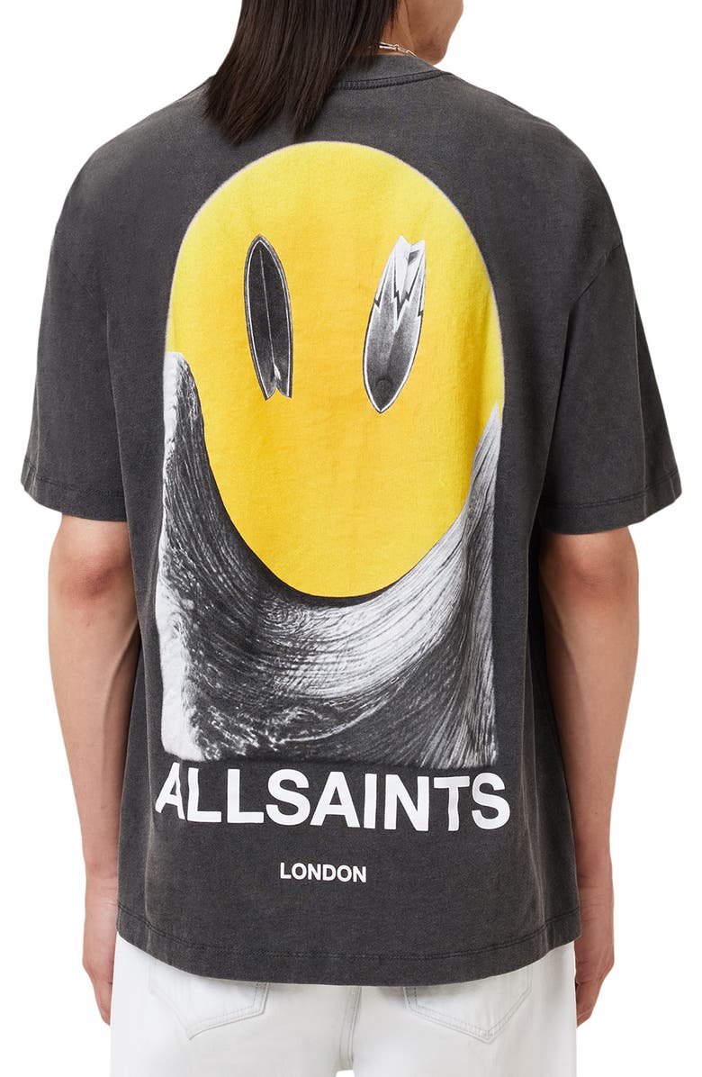 AllSaints Party Wave Graphic T-Shirt, Alternate, color,