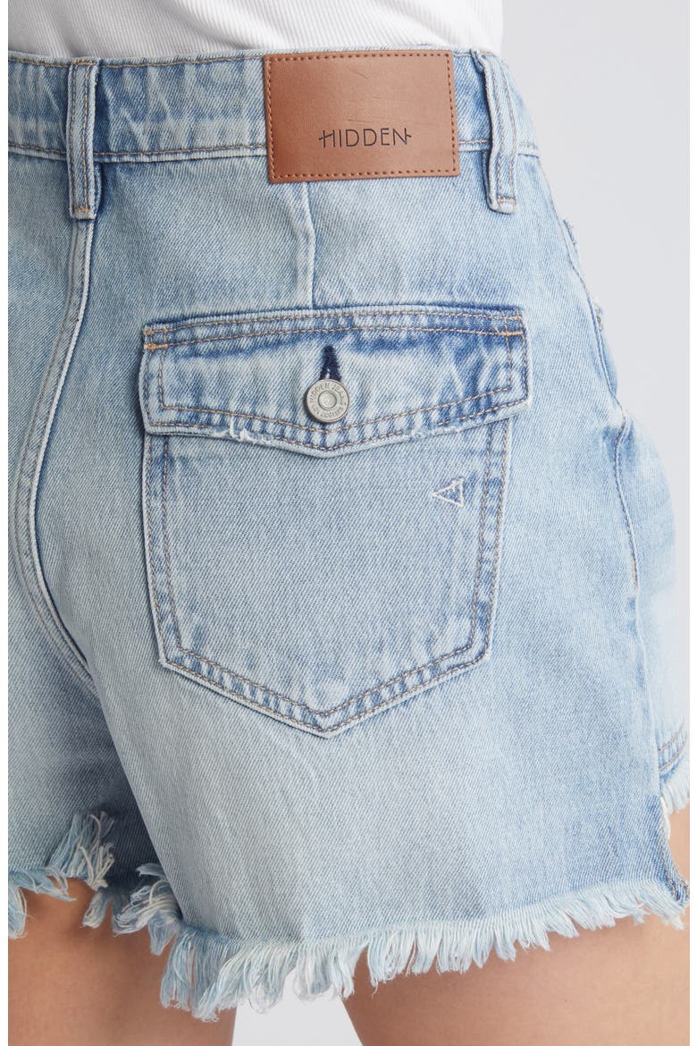High Waist Cutoff Mom Shorts, Alternate, color, LIGHT WASH