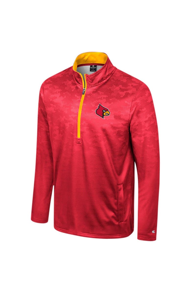 COLOSSEUM Men's Colosseum  Red Louisville Cardinals The Machine Half-Zip Jacket, Alternate, color, Red