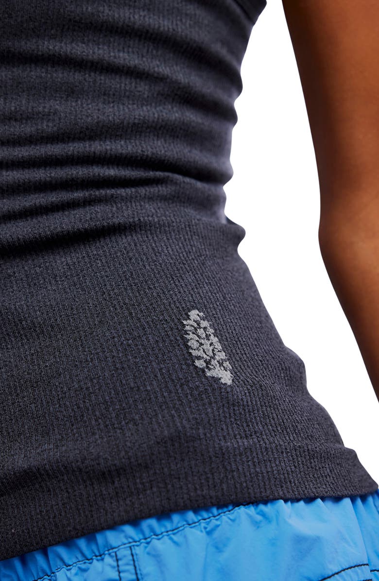 Free People Bittersweet Rib Essential Tank, Alternate, color, Black