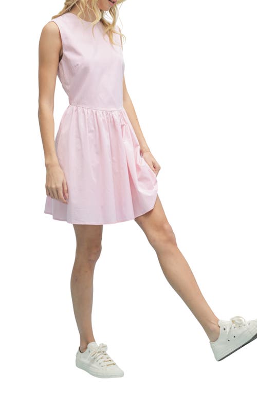 Wishlist Fit & Flare Cotton Blend Minidress In Pink