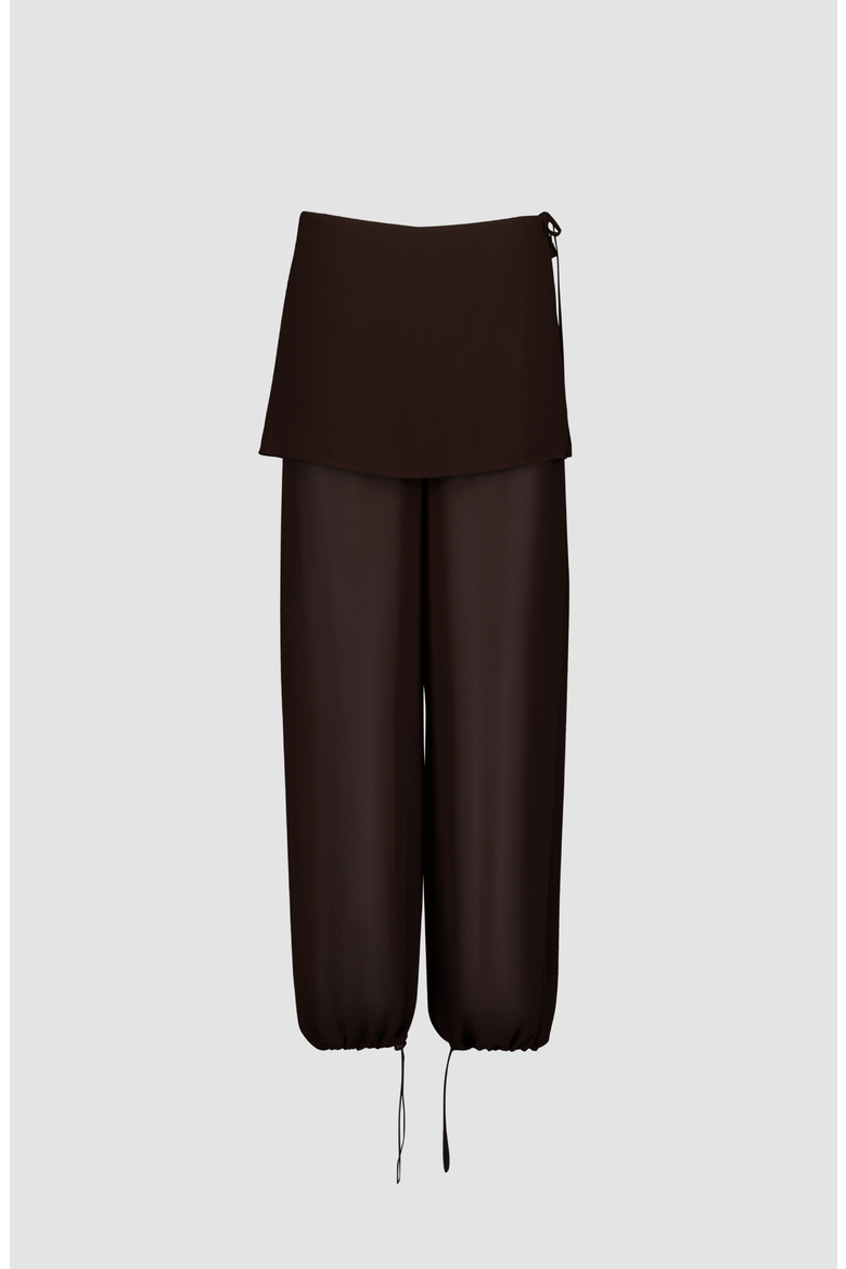 Elia Overskirt Trousers, Main, color, Dark Brown