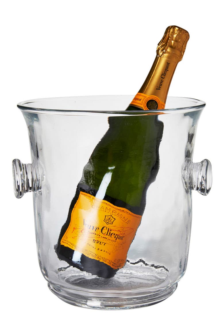 Carine Champagne Bucket, Alternate, color, CLEAR