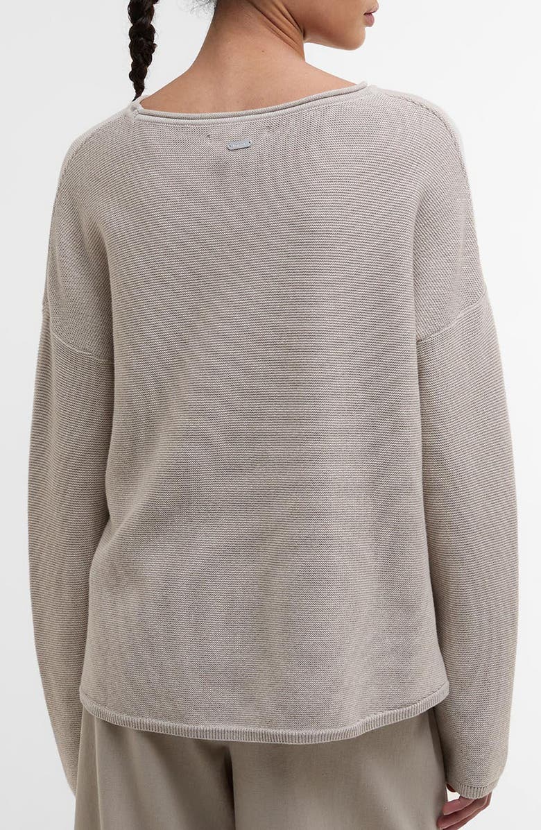 Barbour Marine Relaxed Fit Cotton Sweater, Alternate, color, Light Sand