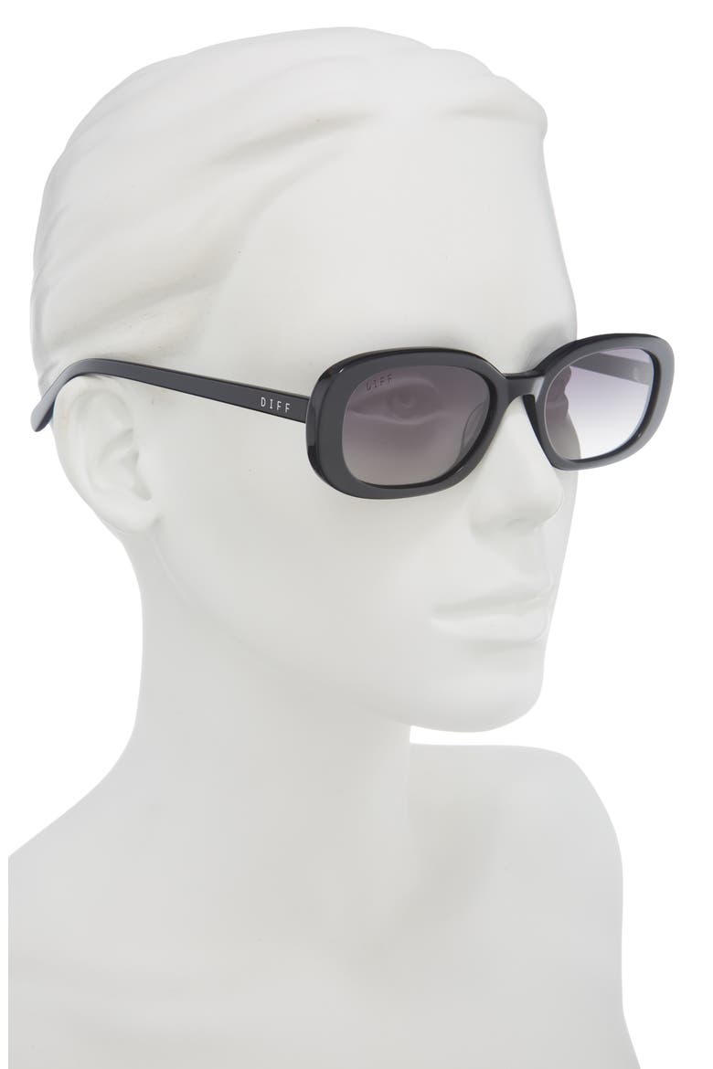 Cove Oval Sunglasses, Alternate, color, BLACK