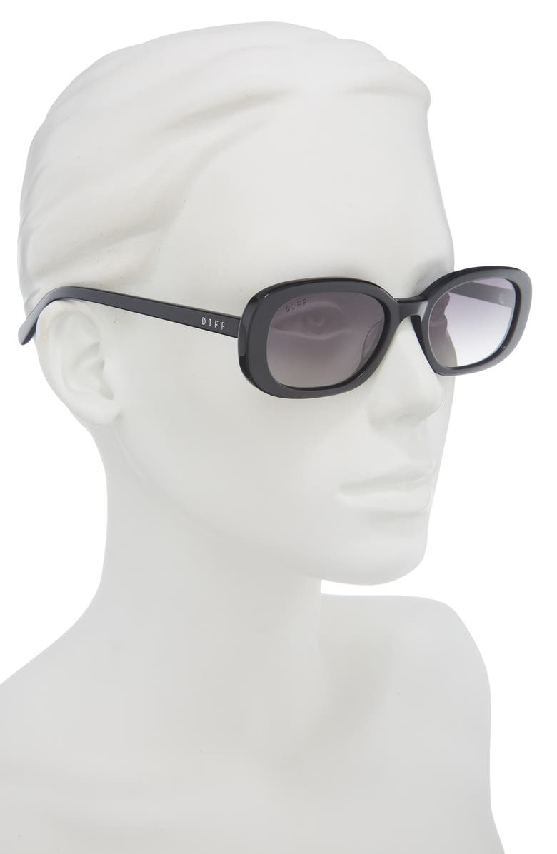 DIFF Cove Oval Sunglasses, Alternate, color, Black