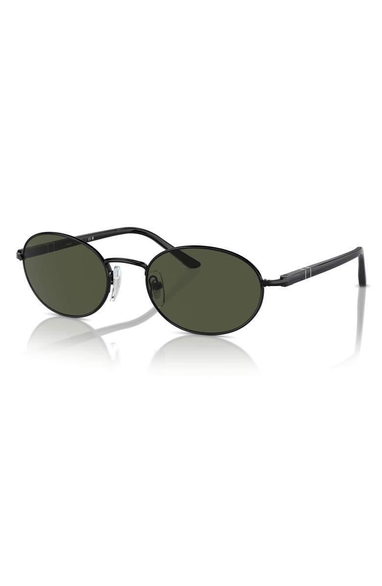Persol Ida 55mm Oval Sunglasses, Alternate, color, Black