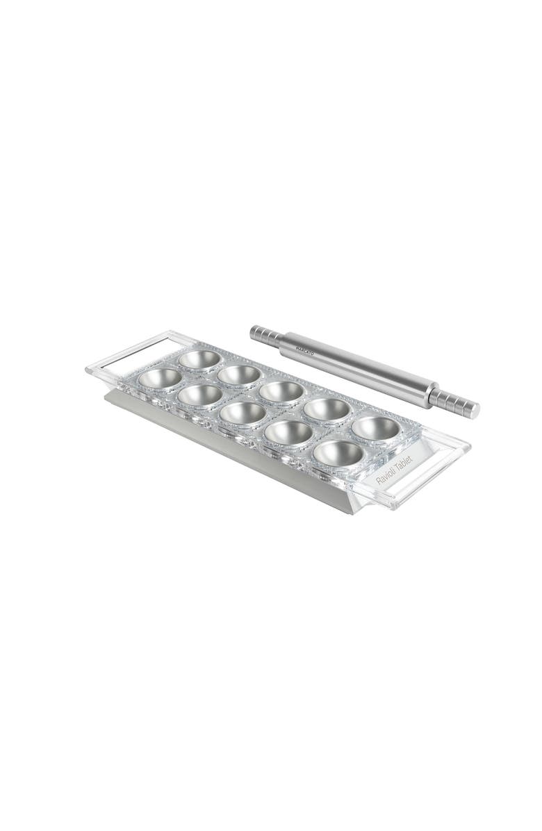 Marcato Atlas Tablet Pasta Maker, Made in Italy, Makes 10 Raviolis, Main, color, Silver