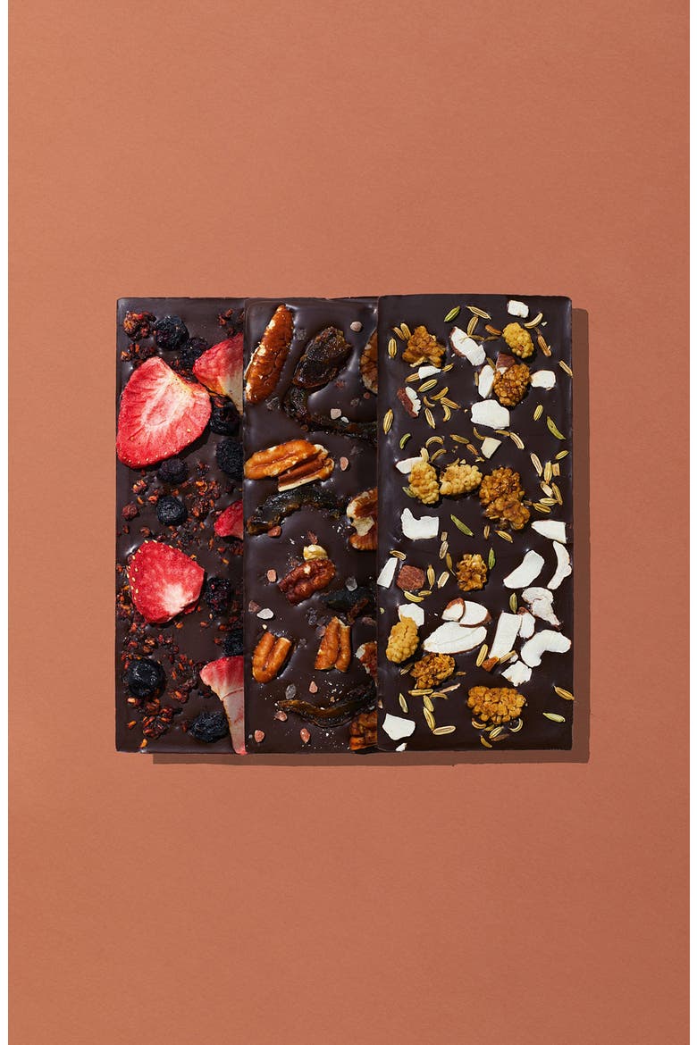 Best Sellers Collection Date Dark Sweetened Chocolate Bars 3-Piece Gift Box, Alternate, color, PURPLE