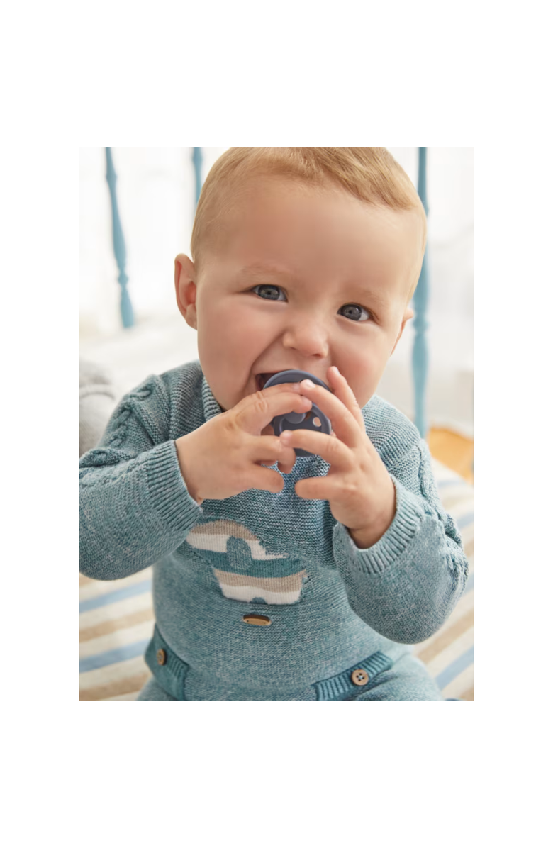 Mayoral Newborn Tricot Romper, Alternate, color,