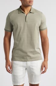 Robert Barakett Whistler Half Zip Polo