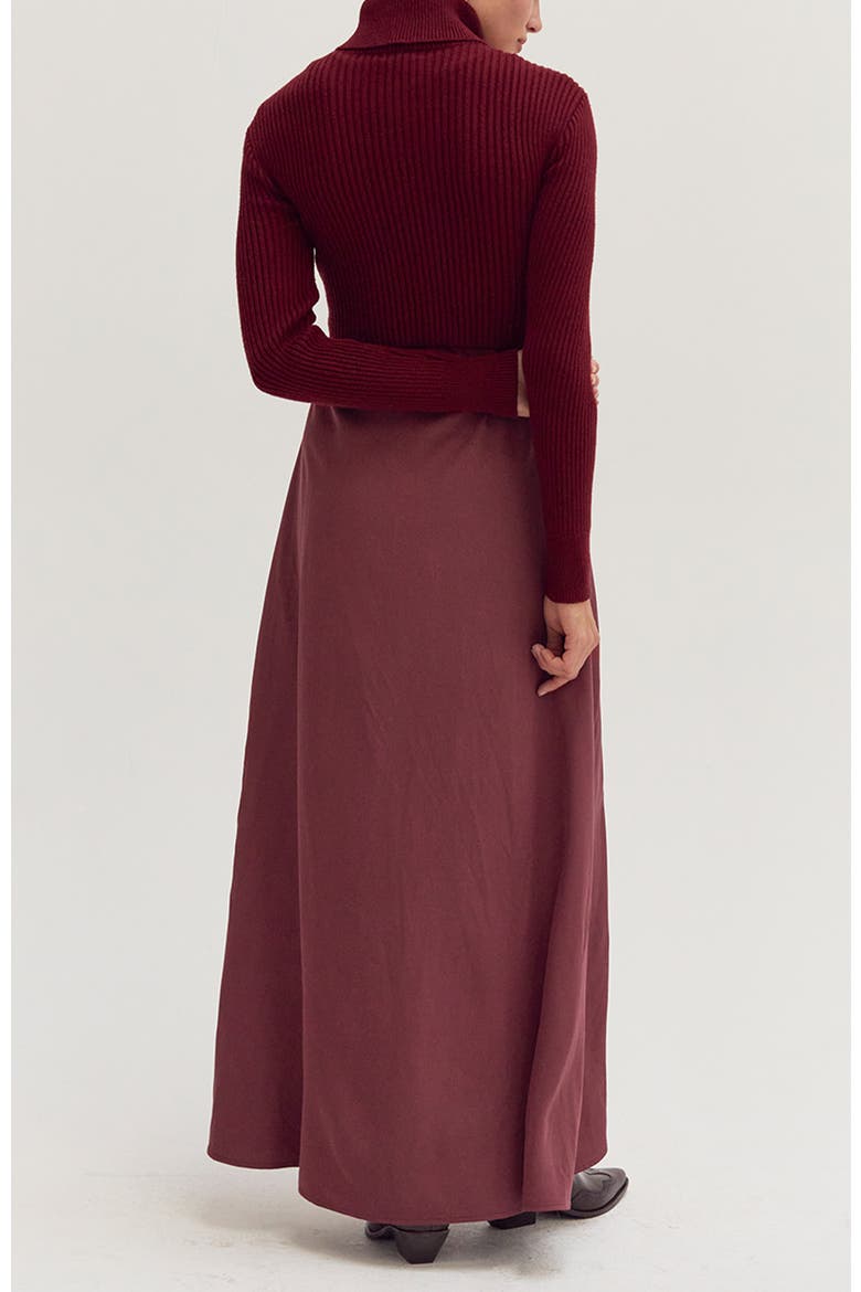 Sweater Top and Dress Set, Alternate, color, Cabernet