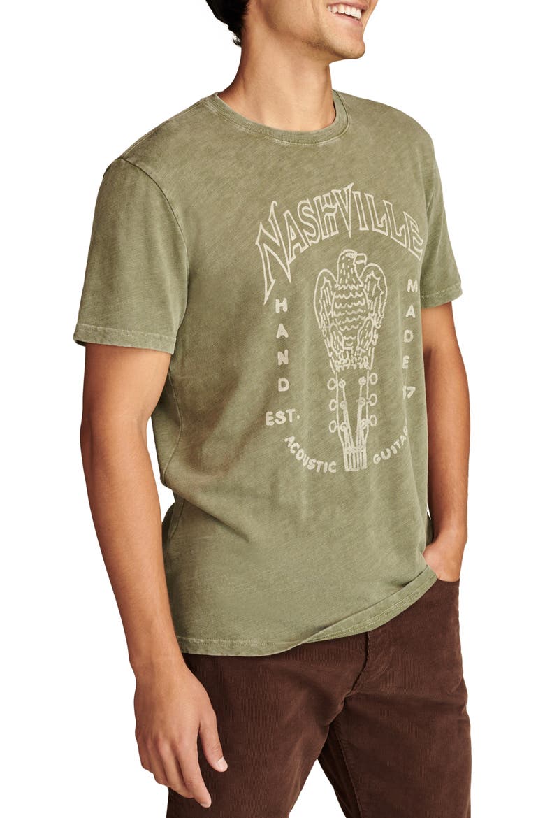Nashville Guitars Cotton Graphic T-Shirt, Alternate, color, FOUR LEAF CLOVER